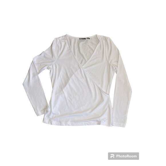 Womens ASOS Design Wrap Front Stretchy Top Color White Size 6 - Picture 2 of 5